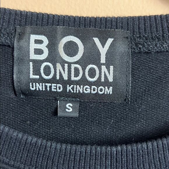 Boy London Men’s Size Small Streetwear Monogram Black Sweatshirt - Picture 4 of 6